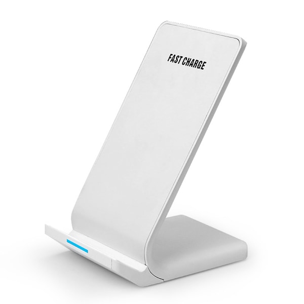 Snabb Trådlös Laddare Ställ, Qi-Certifierad Dubbelspole Laddningsplatta för iPhone 13 12 11, Samsung Galaxy S22 S21, Skalvänlig Landskap & Porträtt