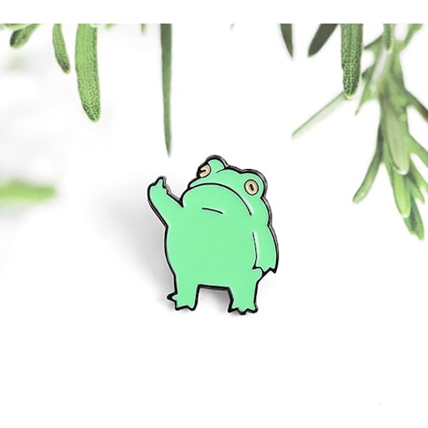 Kawaii pins tecknad söt groda brosch krage pin damkläder metall märke ryggsäck dekoration kawaii grejer
