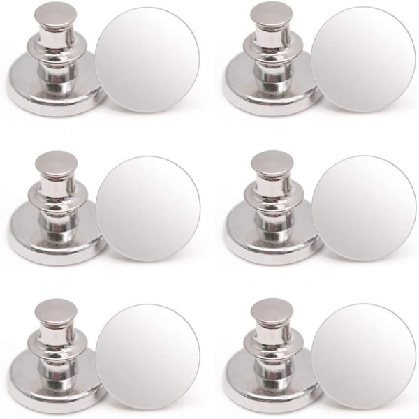 INF Jeansknappar / Sy-fria byxknappar Silver 10-pack