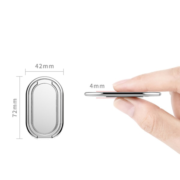 Hållbar Telefonringhållare i Zinklegering För Magnetisk Bilhållarkompatibilitet, 360 Graders Rotation Erbjuder Oöverträffad Flexibilitet Vid Visning