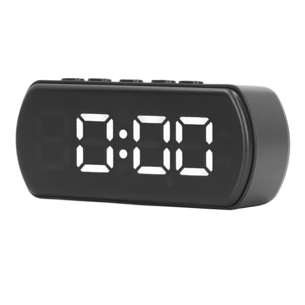 Digital väckarklocka, stor LED-display med smart ljussensor, modern design för enkel användning i sovrum eller kontor (svart)