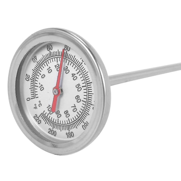 Kompostjordtermometer med langt skaft - Rask respons rustfritt stål 50 cm - Måleprobe - Fahrenheit