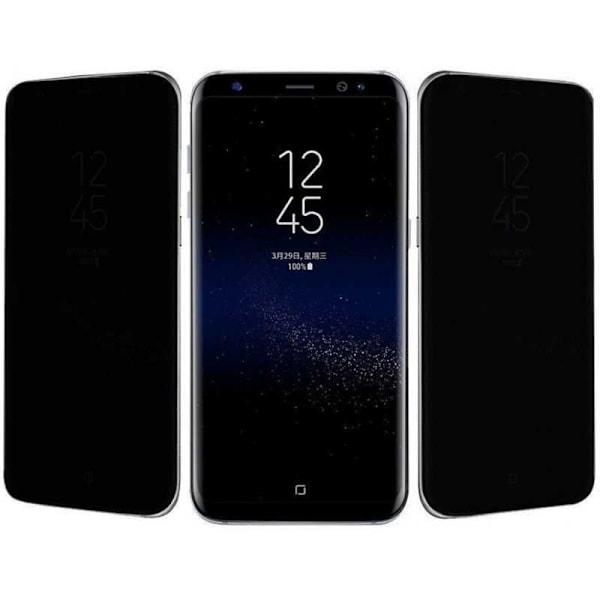 Samsung S9 Plus Privacy FullFrame Härdat glas 0.26mm 3D 9H Transparent
