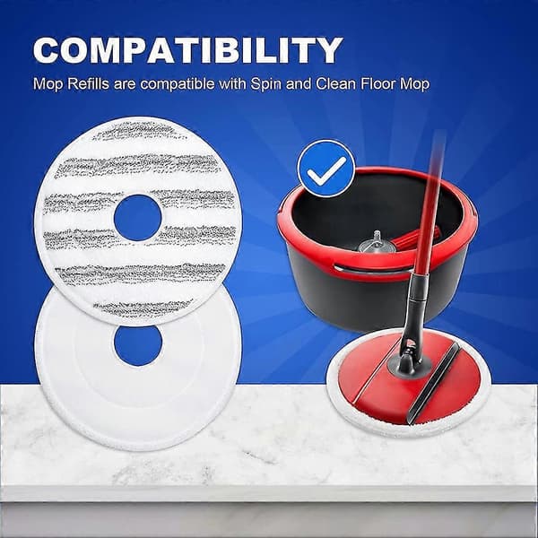 Moppepute Kompatibel For Sleeve Spin Clean 161822 Moppetilbehør Moppe Klutpute