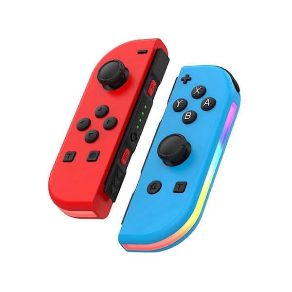2 kpl Joypad-ohjaimia (V/O) Switchille, Langaton Joypad-korvike kaksoistärinällä/RGB-valolla-E