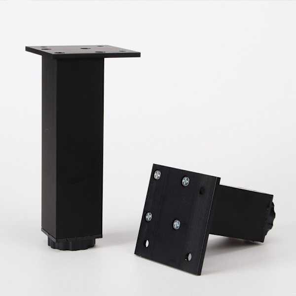 Møbelben sæt af 4 | Design: Mat Sort | Højde: 60 mm justerbar