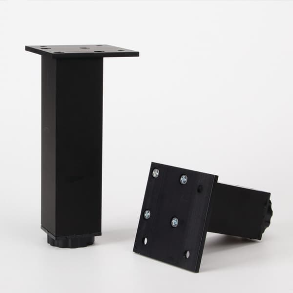 Möbelben set om 4 | Design: Matt Svart | Höjd: 60 mm justerbar