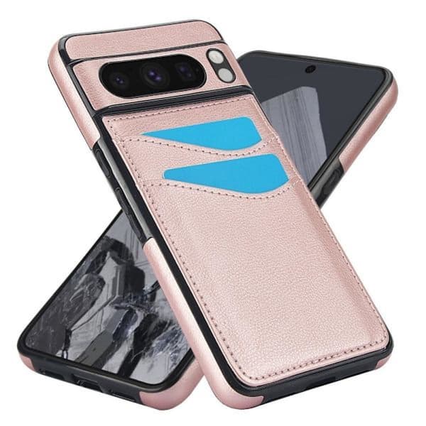 (Til Pixel 8 Pro) Slankt og stilrent telefoncover: Ultimativ beskyttelse sort roségull