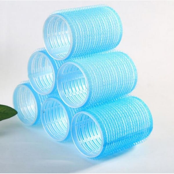 Kardborreband Självhäftande Hårrullar Bangs Rulle Fluffy Hårrot Rulle Inre Färg Nylon Luft Rullar Hårspolar - Färg Slumpmässig, 4cm, 6st