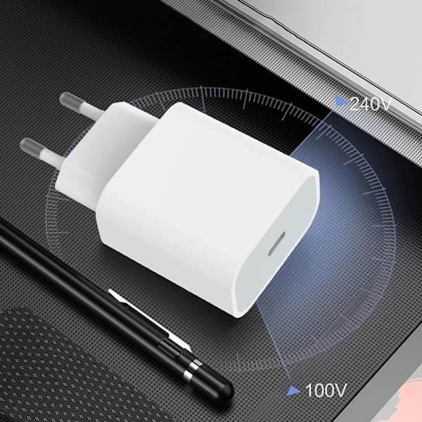 20W Snabb väggladdare med usb-c kabel