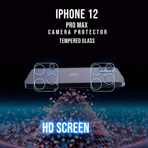 2-Pack Iphone 12 Pro Max Linsskydd - 9H Härdat glas
