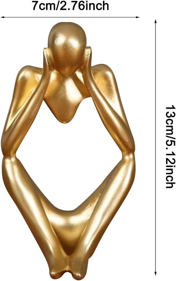 Tenkerstatuen, Abstrakt Skulpturstatue i Resin, Moderne