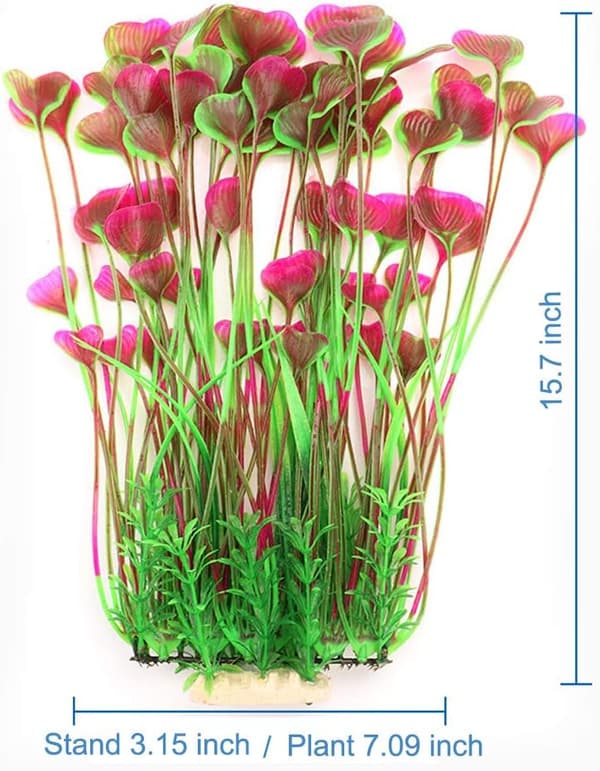 1 sæt store kunstige akvarieplanter i plast til akvarier dekoration