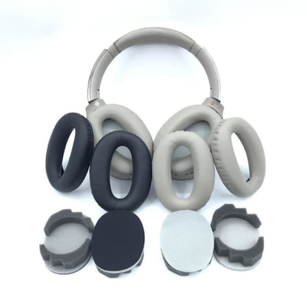 Øreputer / hodebøyleputer til Sony MDR-1000X WH-1000XM2 M3 M4 1000X/M2 svart svart pute