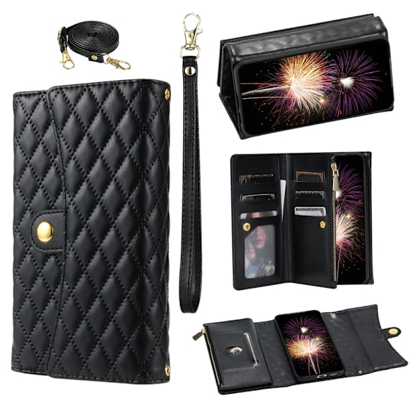 SKALO Samsung S24 Evelope Clutch 8-Fack - Svart Svart