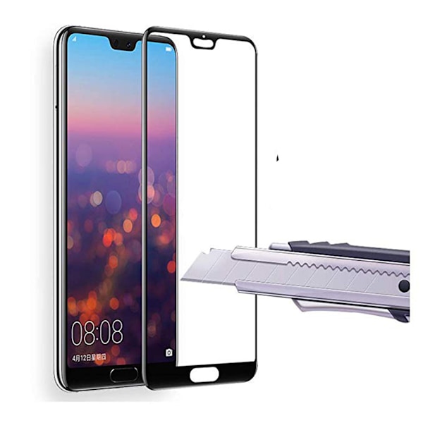 Huawei P20 2-PACK Skärmskydd 2.5D med Ram 9H HD-Clear ProGuard Svart