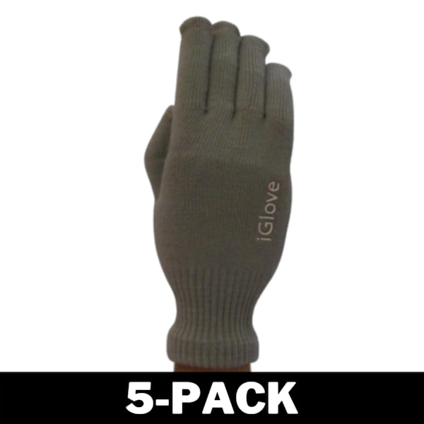 iGloves - Touchvantar / Touchhandskar Grå 5-Pack