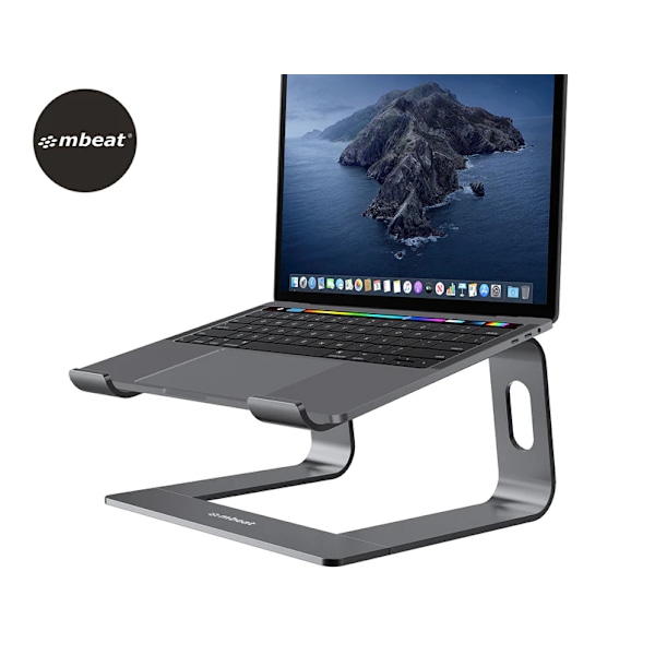 Laptopställ för Skrivbord, Konstruktion i Aluminiumlegering Höjer Din Enhet med 15 cm, Värmeavledningsdesign med Enkel Installation för 10-15,6 Tum