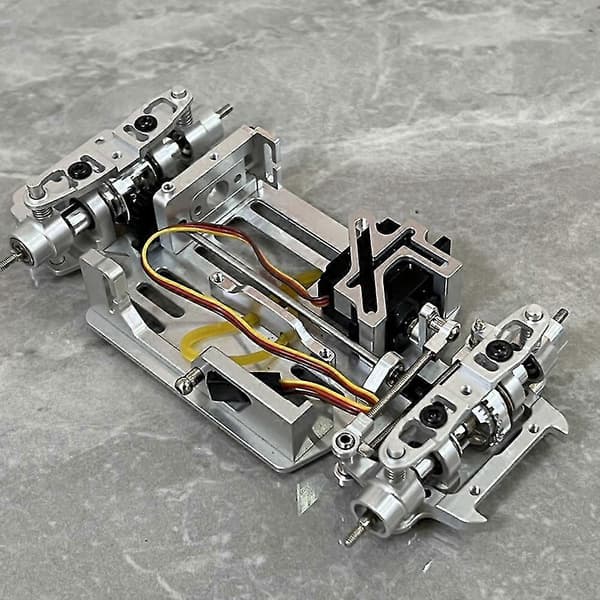 Metall Frontfangerfeste For Mini-q 1/28 Rc Drift Bil Oppgraderingsdeler, sølv