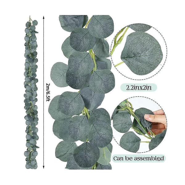 R, Kunstig S Og 2 meter Kunstig Eukalyptus Guirlande