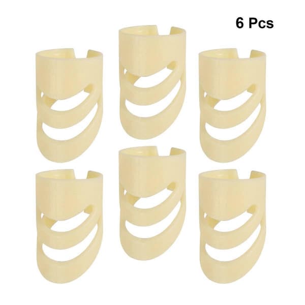 2 uppsättningar gitarrfingerplektrum DIY-fingertoppsskydd i plast fingerplektrum för gitarr bas mandolin ukulele (storlek L, 3 st/set)
