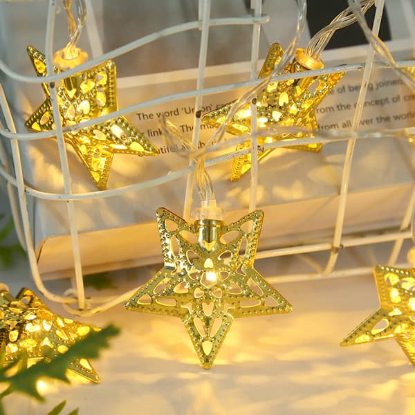 Tieyi Star, LED-slinga - 2 meter lång, 10 lampor [två batteri