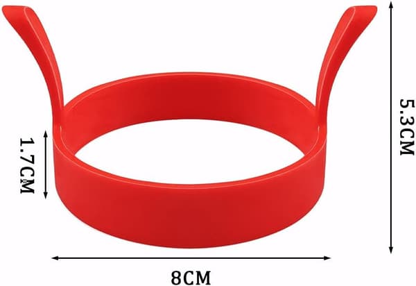 4-pakning stekte eggformer, 8 cm, non-stick omelettform i silikon