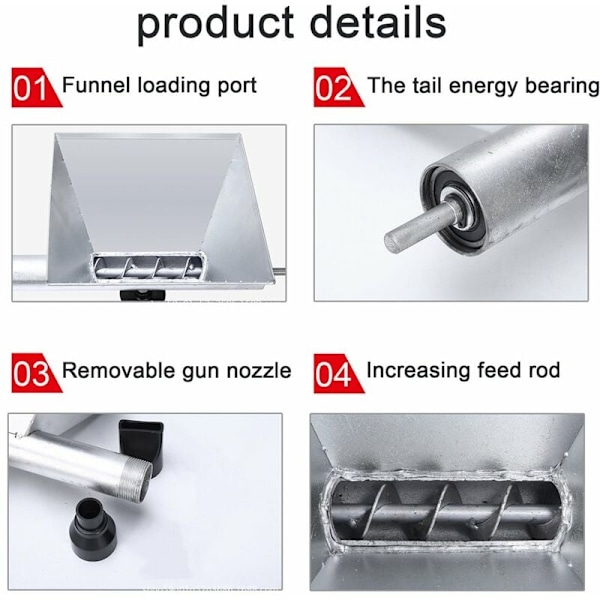 Bärbar Cementinjekteringsmaskin, Effektiv och Bekväm Handhållen Design för Sömlöst Murverk, Inkluderar Trattdesign för Snabbt Material