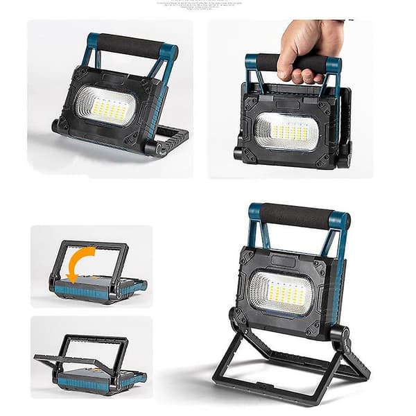 LED Solar Arbeidslys Bærbar Søkelys USB Oppladbar