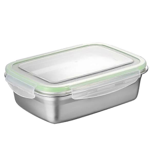 Matboks i rustfritt stål, forseglet, varmeisolerende matbeholder for hjemmekontor (grønn, 350 ml)