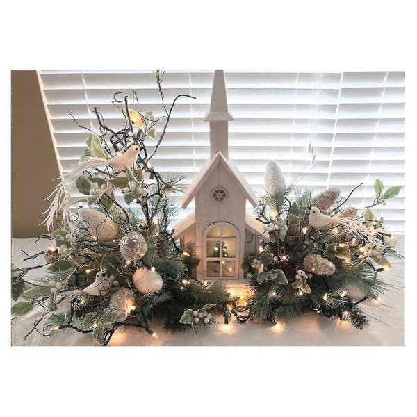 Bjørk Pinec Midtpunkt Julebord Dekor Vinter Hjem Dekor Festival Ornament