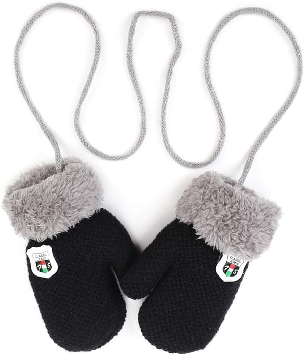Barnvantar Baby Flickor Pojkar Vinterhandskar Skidhandskar Stickade Handskar