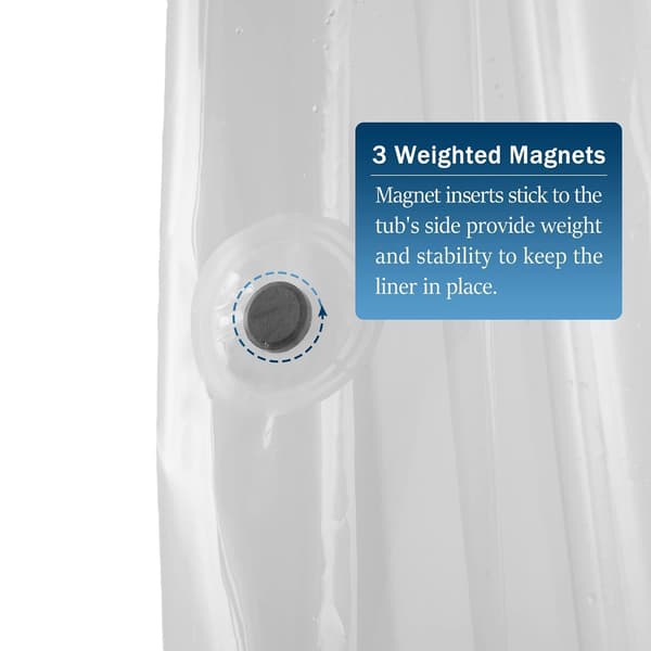 Anti-mögel duschdraperi med 3 magneter 180 * 180CM, används för myror