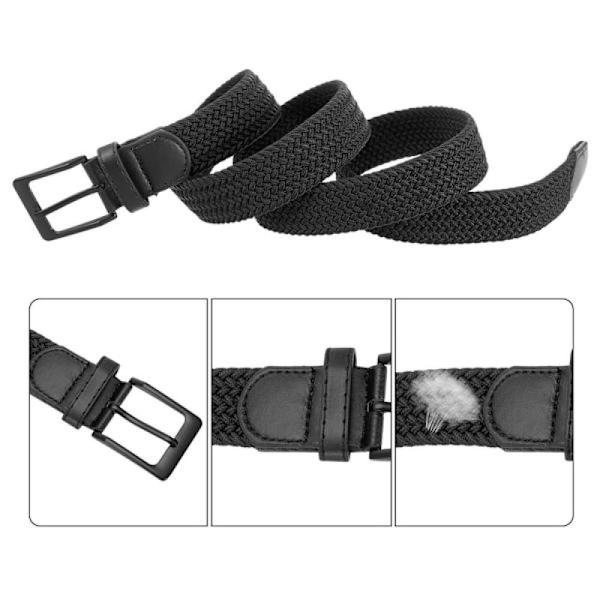 2-pack Herrbälten Elastiska Vävt Bälte Unisex Tyg Bälte Flätat Stretchbälte för Män