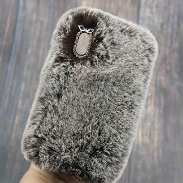 iPhone XS Max Gosig & Fluffigt Skal Fluff Svart