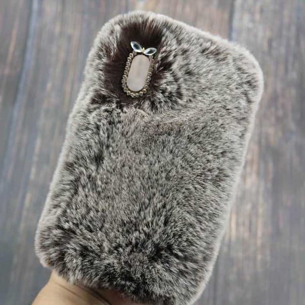 iPhone XS Max Hyggeligt og Fluffy Cover Fluff Sort
