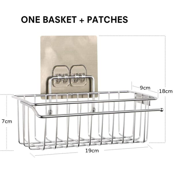 Vaskearrangør, 2 i 1 Svampeholder Køkkenvask Arrangør Caddy