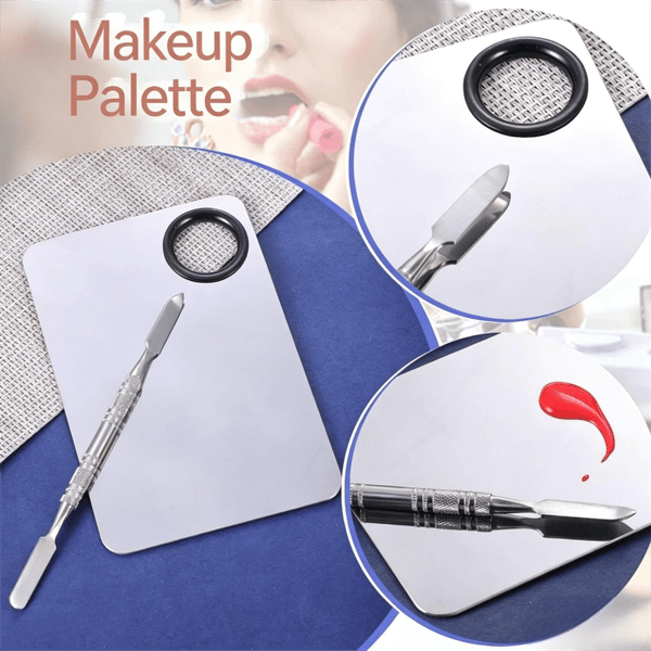 Makeup-palet i rustfrit stål (med blandestick)