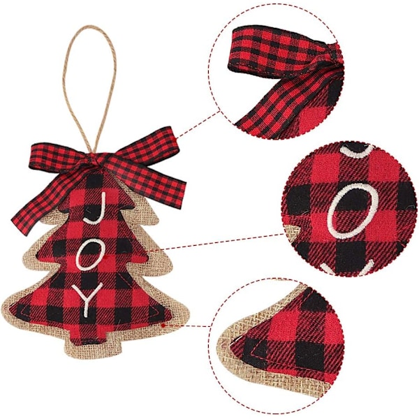 Religiösa Buffalo Plaid-prydnader, Elegant keramik med toppmoderna trycktekniker