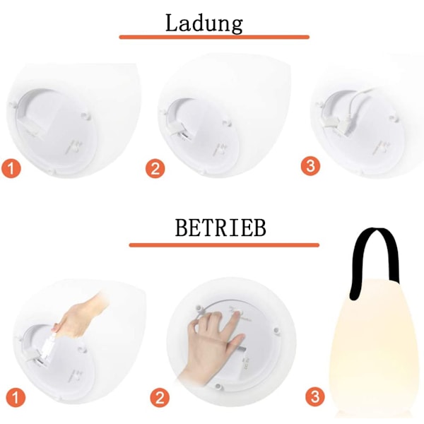 Färgskiftande LED-lykta, Elegant och enkel design, Uppladdningsbar, Portabel utomhusbelysning för uteplats, matbord, camping, Varmvitt och RGB