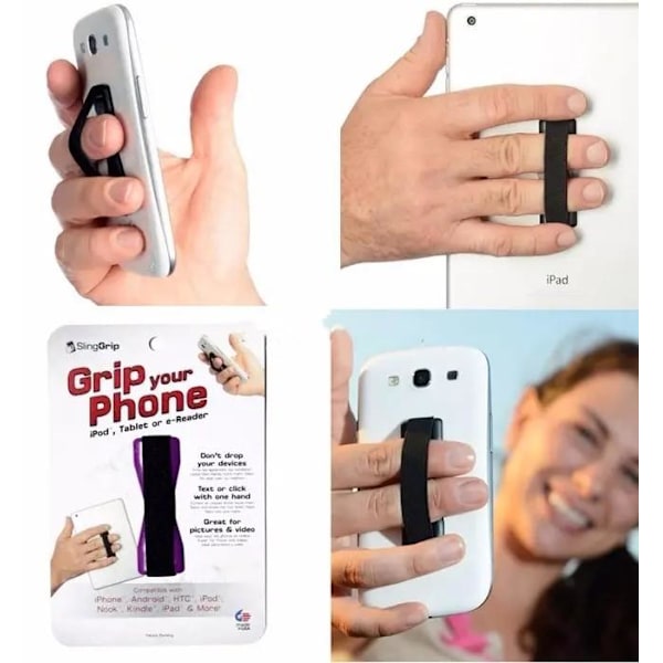 5-Pack - Mobilhållare - Hållare för Mobil / Mobilring / Grepp Svart