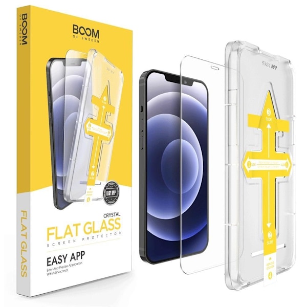 BOOM Flat Härdat Glas Skärmskydd iPhone 12 Pro Max Transparent