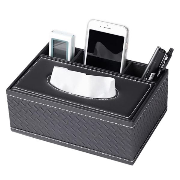 Elegant Tissue Box Cover Rektangulär Design, Högkvalitativt PU-läder Multifunktionell Hållare Med Enkel Åtkomst För Badrum, Sovrum, Vardagsrum