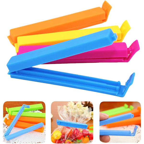 30 stk. Plastposeklemmer til snacks, lukkeklemme for poseforsegling