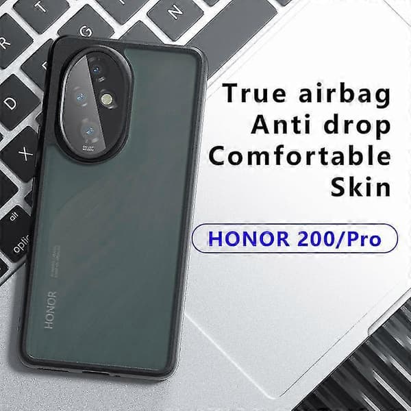 For Honor 200 Pro 5G Cover PC+TPU Mat Telefoncover Airbaghjørner