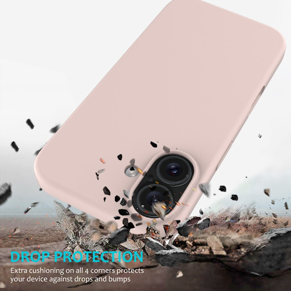 Silikonskal iPhone 16 Plus Rosa