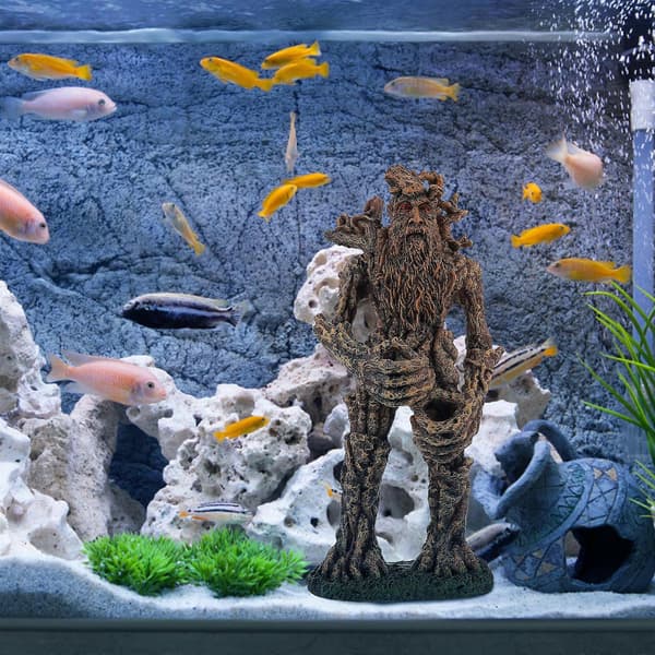Akvarium Treemann Pynt Simulering Tre Mann Modell Figur (Tilfeldig Farge)