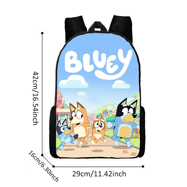 Bluey Ryggsäck Grund- och Gymnasieskola Väska Barn Student Axelväskor #3