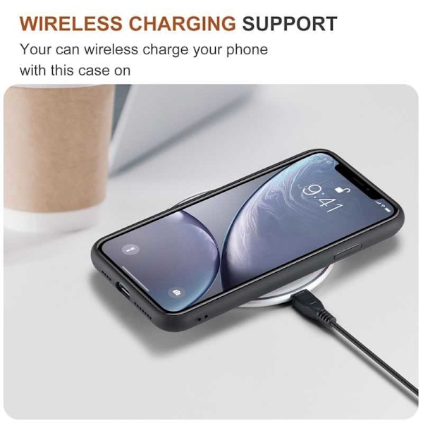 8-FACK iPhone X / XS Stöttåligt Skal med Magnetisk Korthållare DG.MING Detach Svart