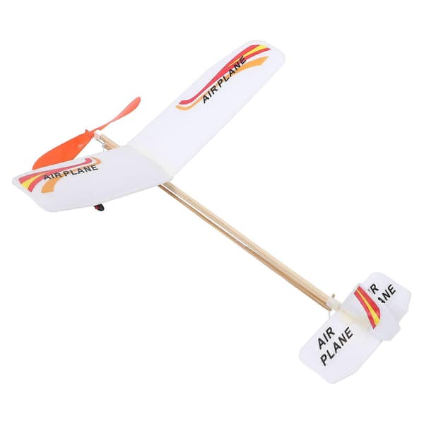 1 sett gummibånddrevet flymodell gutter DIY montering lite flymodell innendørs utendørs leketøy